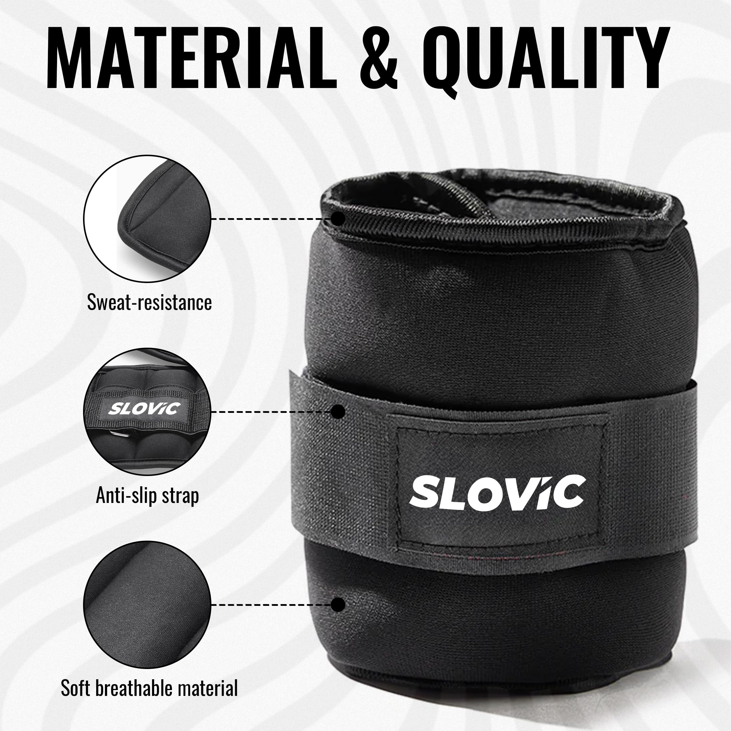 Slovic Ankle Weights - Boost Leg Strength! -3 Slovic Ankle Weights - Boost Leg Strength! -3