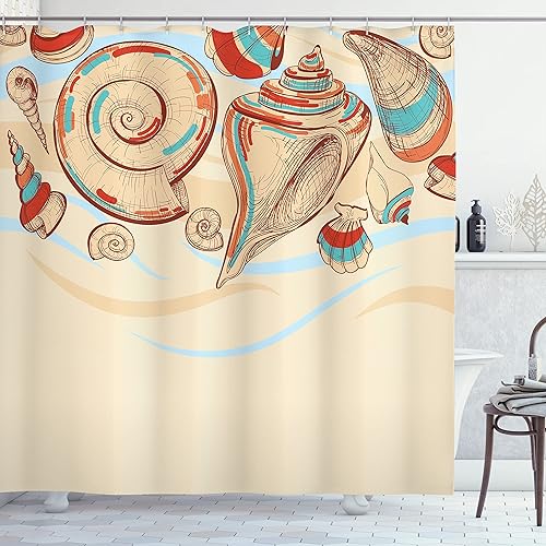 Miniatura 19 de Ambesonne Cortina de ducha abstracta, placa indusrial, ilustración de fachada, elemento de construcción resistente, moderno, juego de decoración de