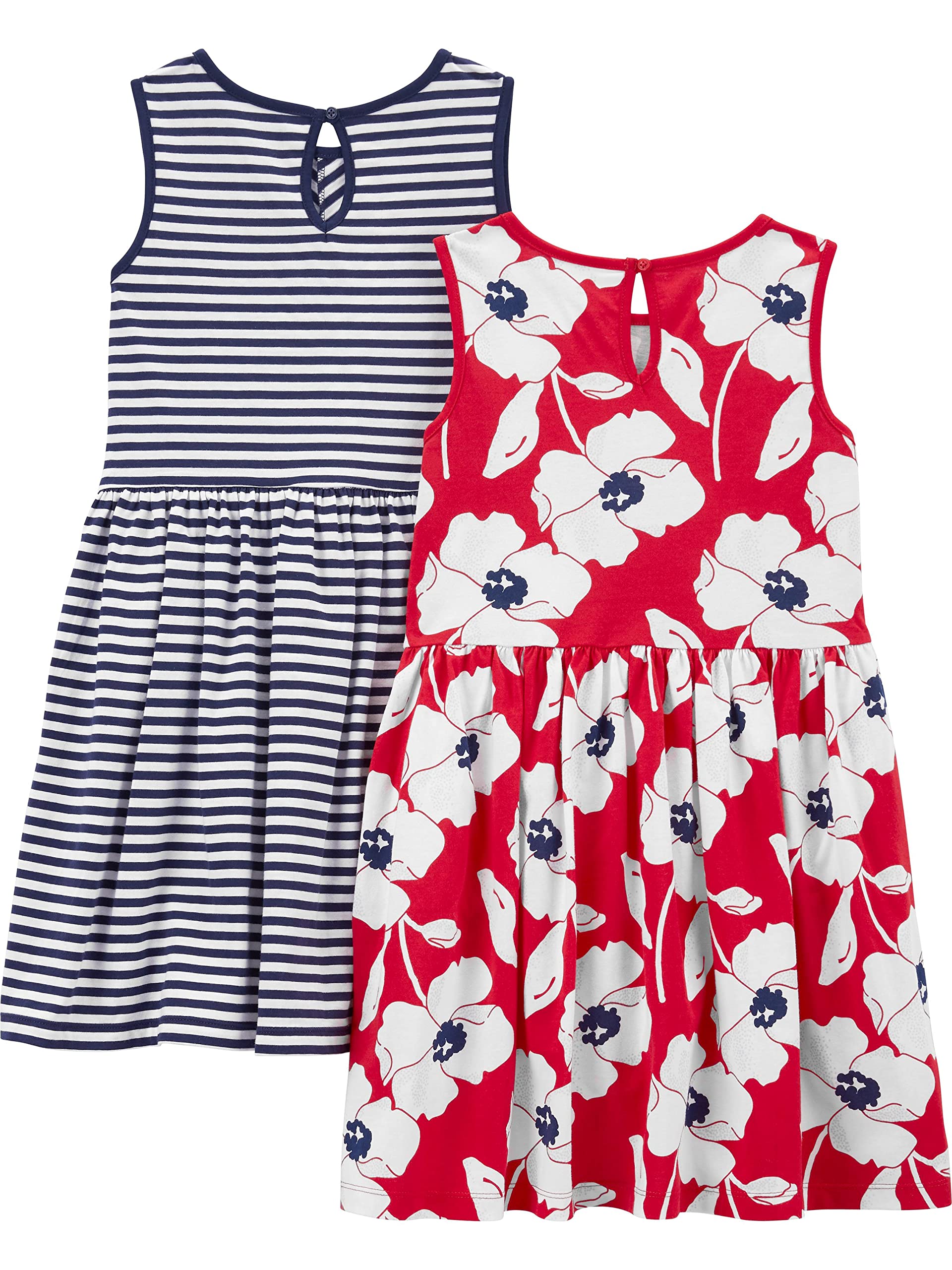 Simple Joys by Carter's Short-Sleeve And Sleeveless Dress Sets, Pack of 2 Abito Casual Bambine e Ragazze (Pacco da 2)