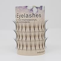 Vista 5 de Scala - Extensión de pestañas postizas de 0.07 a 0.003 in de grosor para elegir, 5 raíces, pestañas postizas individuales (0.003 in)