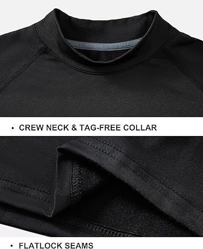 Miniatura 4 de Willit Camisas térmicas de compresión para niños y jóvenes capa base de vellón manga larga camisetas de fútbol para niñas