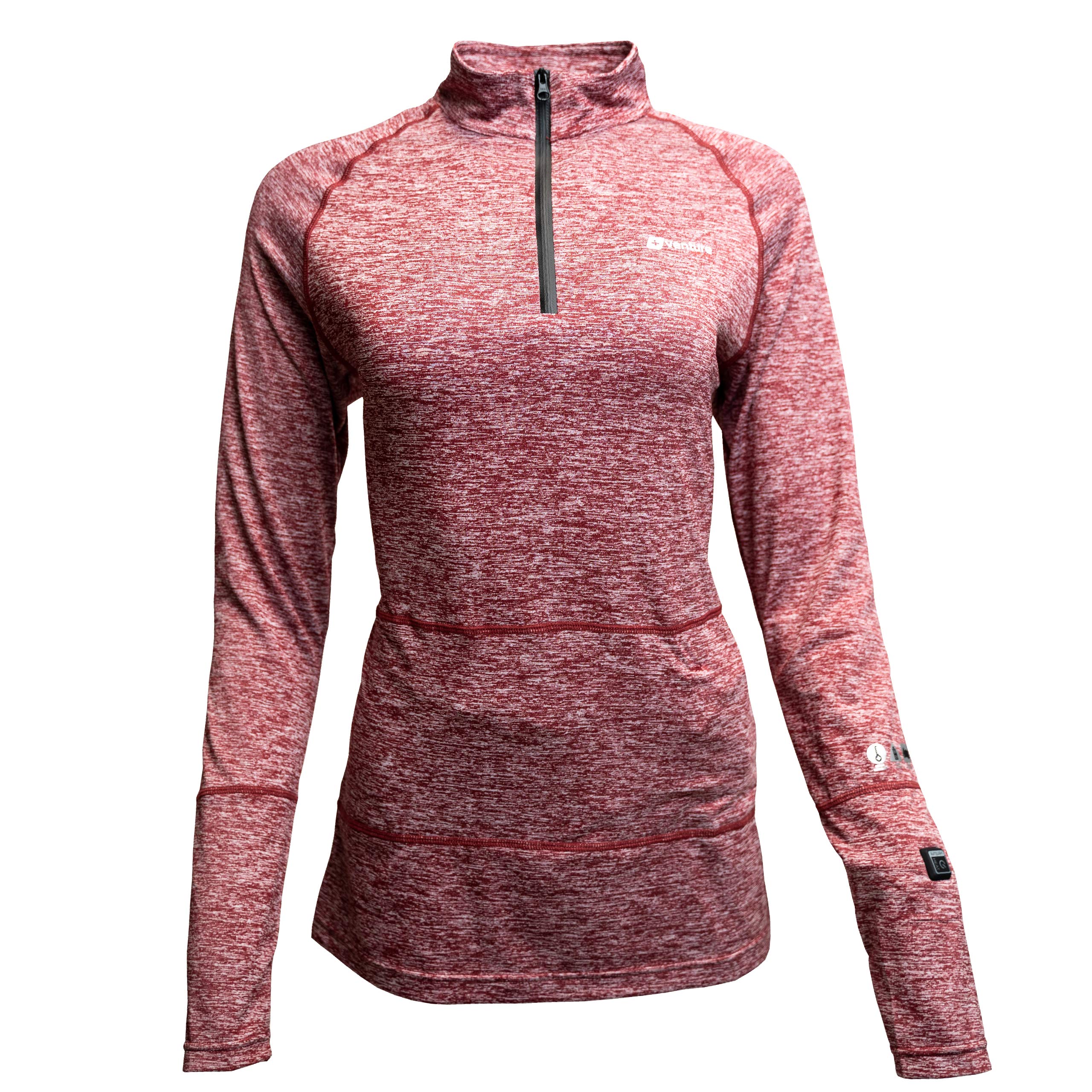 Women's Heated Shirt with Battery Included - High Powered Self Warming Thermal Layer, Stretch Mid Layer