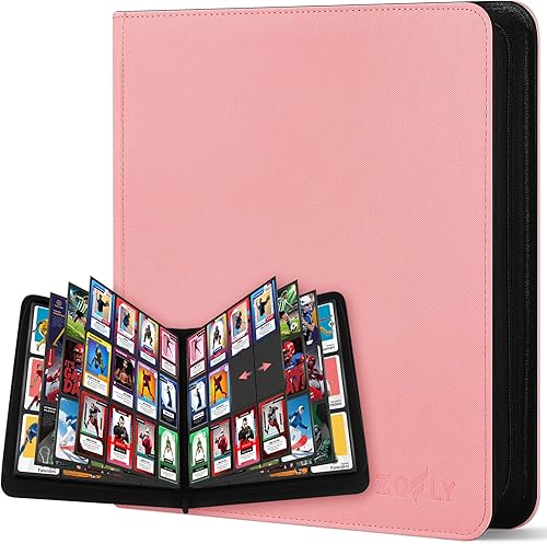 Miniatura 11 de Carpeta de tarjetas coleccionables Zofly con 9 bolsillos, álbum de colección de tarjetas con cremallera, resistente soporte para 540 tarjetas de