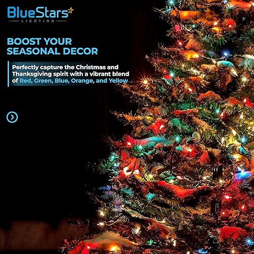 Miniatura 4 de BlueStars 25 Packs E17 Intermediate Base C9 Multi-Color LED Candle Bulbs 1W (10W Equivalent), Shatterproof, Perfect for Outdoor Indoor Holiday