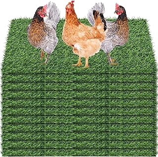 Tatuo 10 Pcs Nesting Pads for Chicken Coop Artificial Grass Nest Pads Chickens Nesting Pads Puppy Pee Pad Washable Nest Box Pads, 17.72 x 13.78 Inch