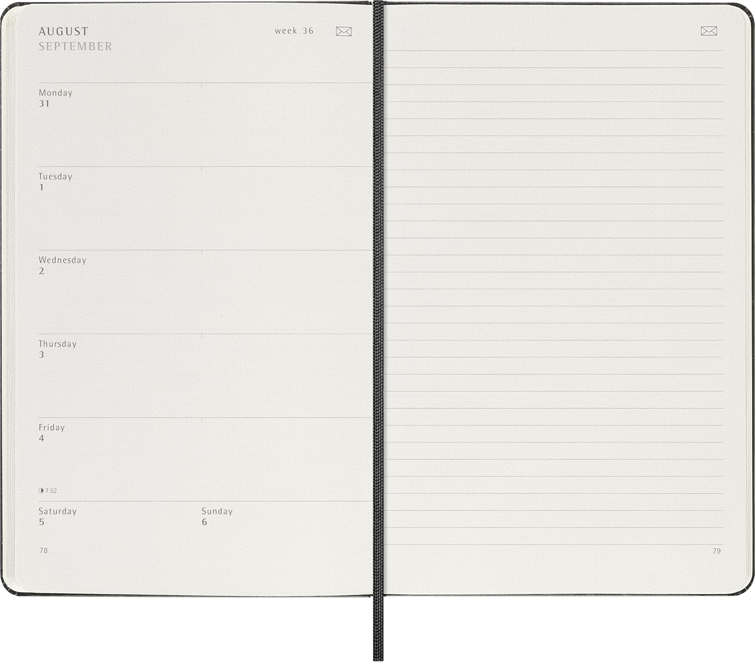 Moleskine 12 Month 2026 Smart Weekly Planner, Hard Cover, Large (5" x 8.25") Black: Compatible with Moleskine Smart Pen (Smart Set Sold Separately)