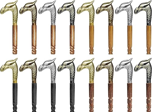 Miniatura 6 de A.A.Nauticals - Bastón de madera para hombres y mujeres, cabeza de dragón, vintage, hecho a mano, personalizado y plegable (12 bastones, diseño,