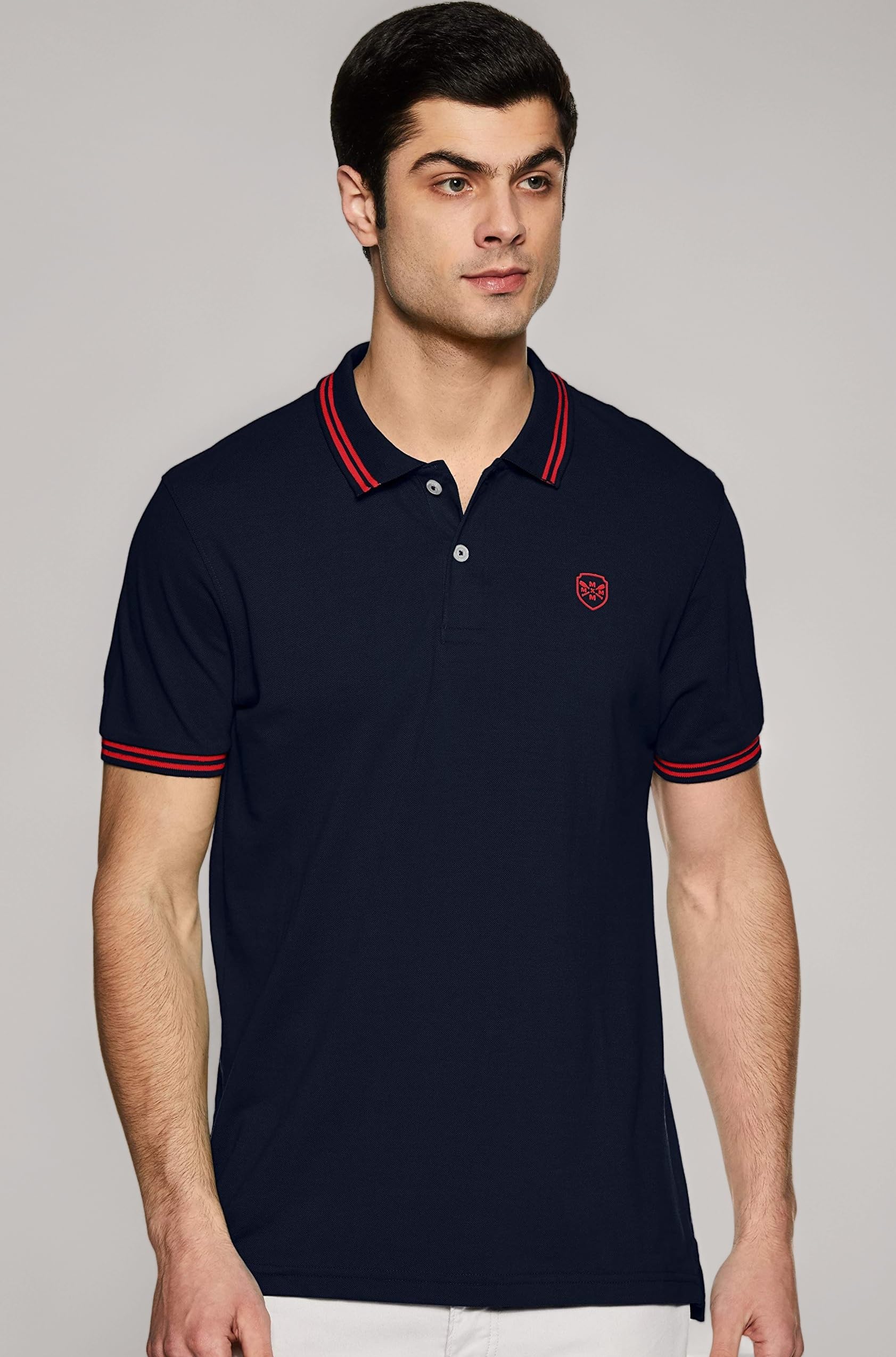 Men's Polycotton Half Sleeves Regular Fit Solid Polo T-Shirt