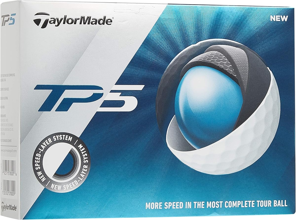 TaylorMade TP5 Pelotas de golf (una docena), blancas, grandes