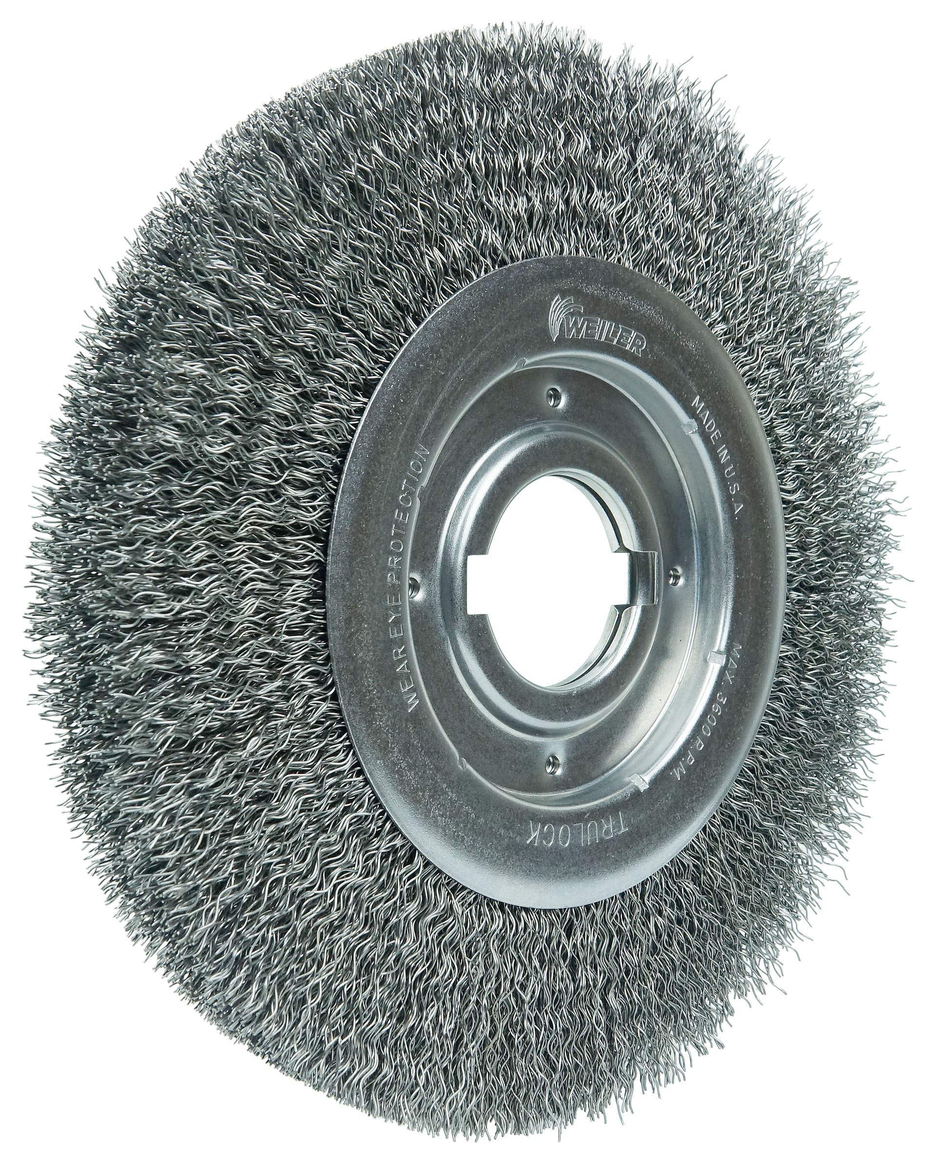 Weiler 6170 Rueda de alambre de rostro, 25,4 cm, tamaño mediano, llenado de acero de 0,50 cm, agujero para arbor de 5 cm