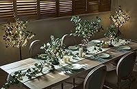 Vista 7 de Birchlitland Guirnalda de luces decorativas de 6 pies, 96 luces LED de hadas, guirnaldas de ramas de eucalipto iluminadas con temporizador, funciona