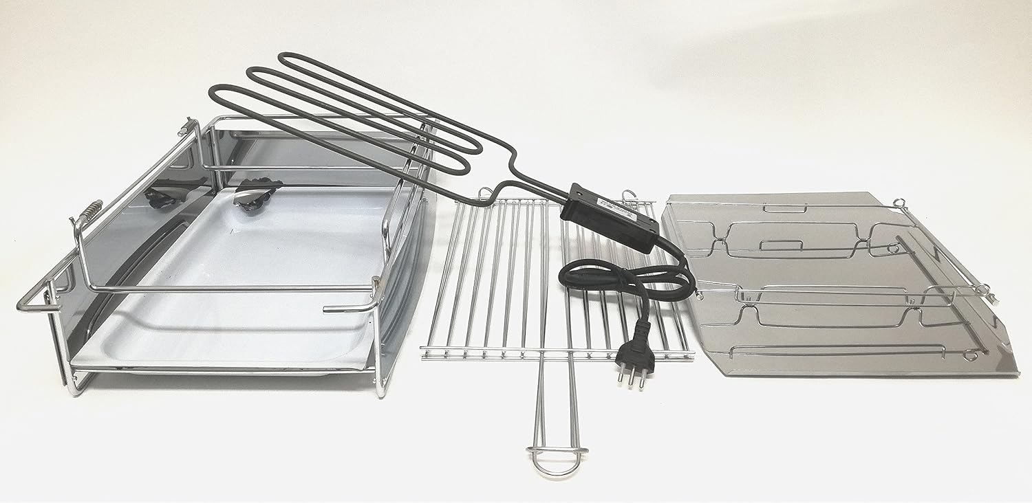Bistecchiera Elettrica Senza Fumo in Acciaio Inox Bistecchiera Elettrica Cottura dallalto