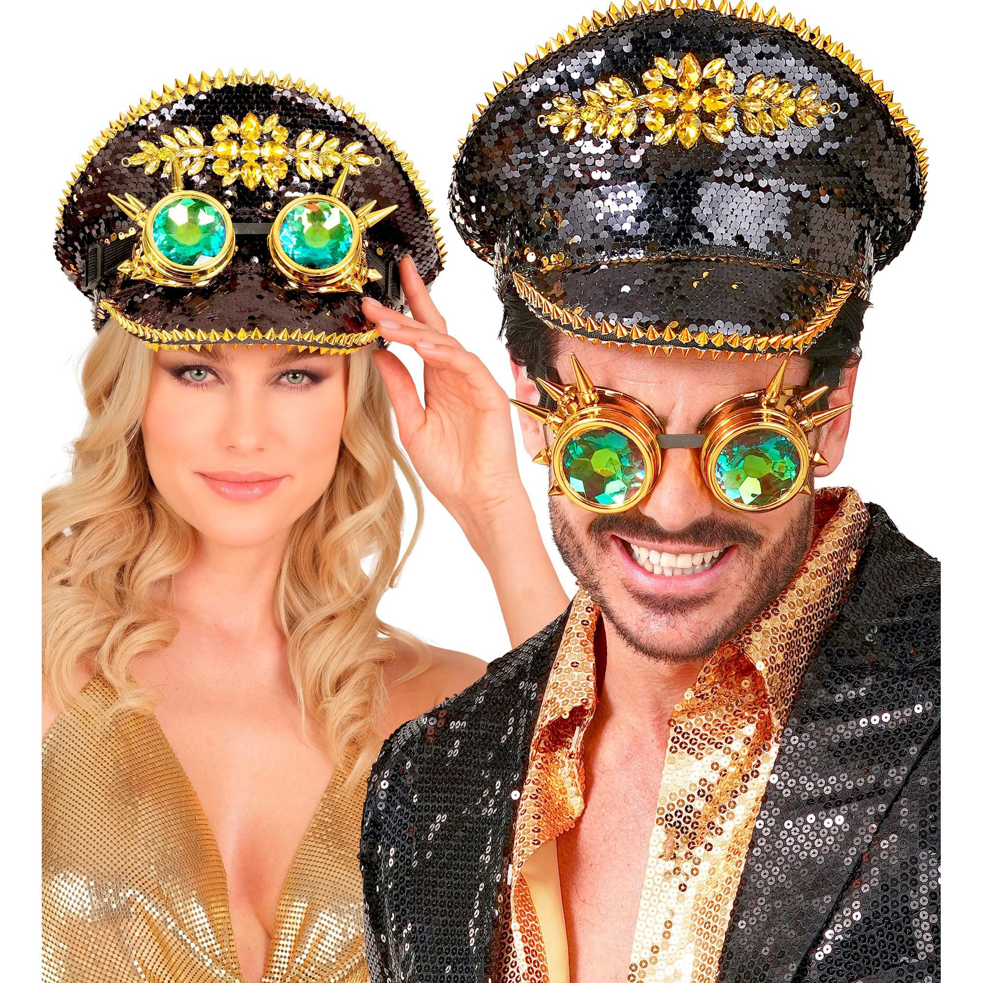 W WIDMANN MILANO Party Fashion - Gorro de lentejuelas | Gorra brillante con lentejuelas reversibles para el Carnaval, eventos del Orgullo, festivales y atuendos de fiesta