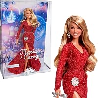 Barbie Signature - Mariah Carey, bambola da collezione con scintillante abito rosso e ricci glamour