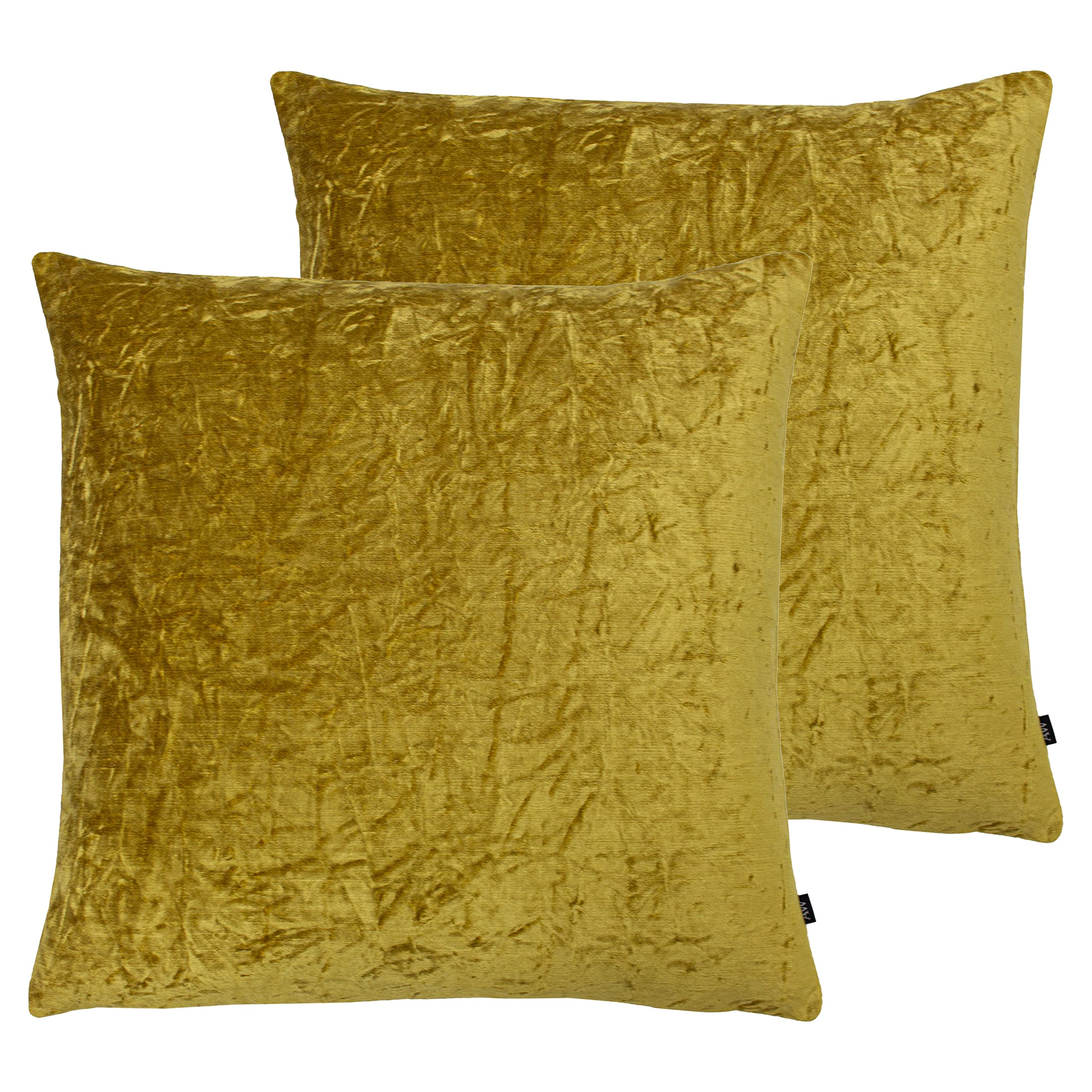 Ashley Wilde Kassaro Twin Pack Feather Filled Cushions, Dijon, 50 x 50cm