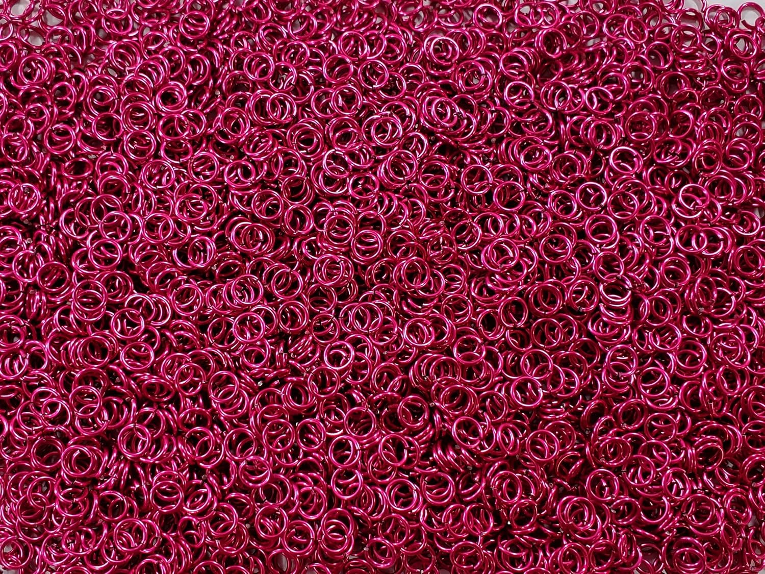 1/2 Pound Black Anodized Aluminum Jump Rings 18G 7/32" ID (3600+ Rings)