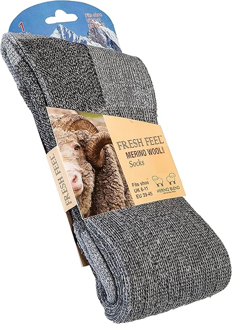 BRAND KRUZE 3 Pairs Mens Merino Wool Socks Heavy Duty Outdoor Soft Warm Thermal Sock UK 6-11