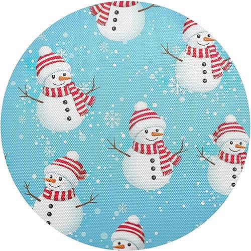 Miniatura 1 de Playful Snowmen Blue Table Placemat, Washable Place Mat Heat Resistant for Kitchen one sizex1