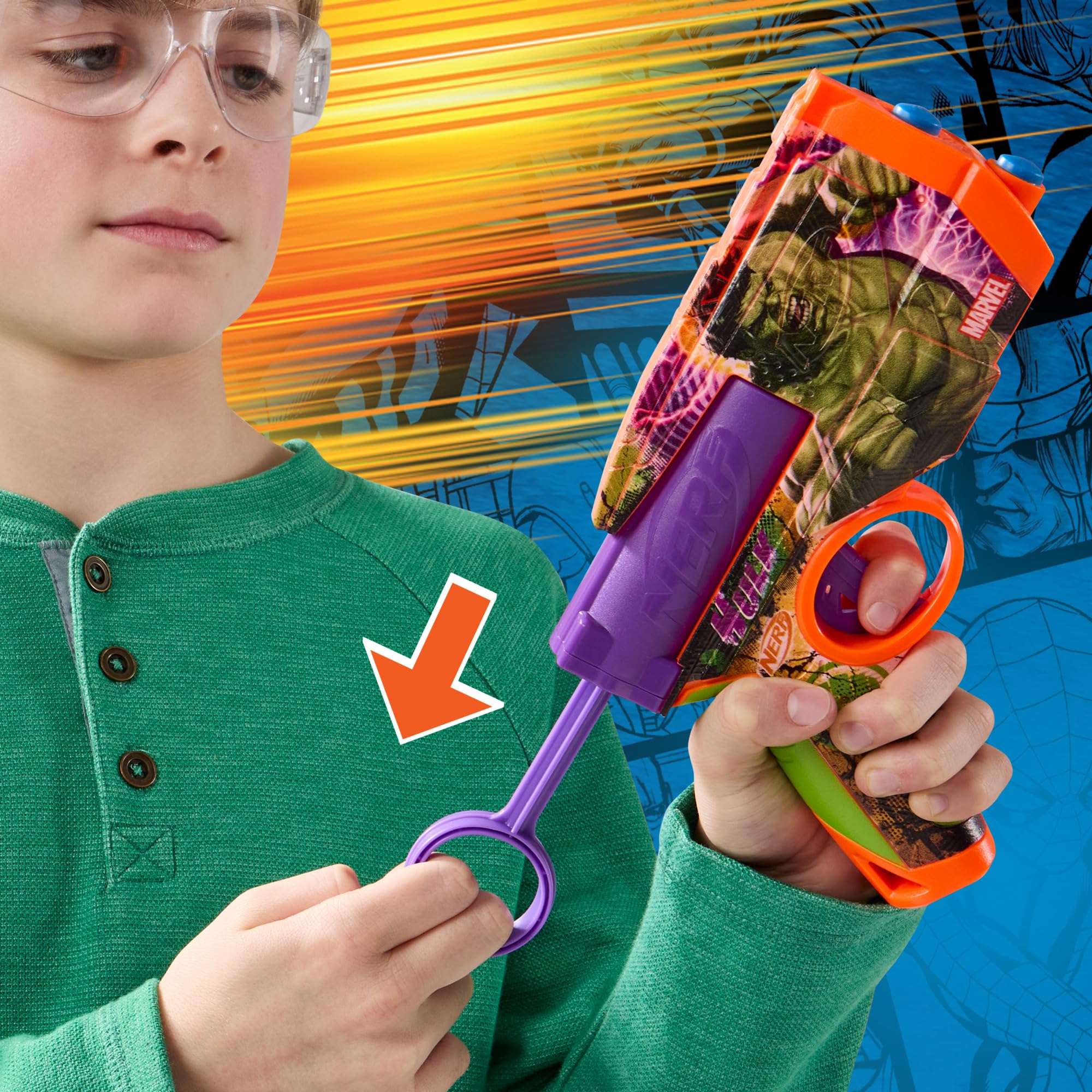 Nerf Marvel Hulk Dart Blaster N1 : Amazon.it: Toys & Games