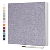 Large Photo Album Self Adhesive for 4x6 5x7 8x10 Pictures Scrapbook Album DIY Scrap Book 40 Sticky Pages with A Metallic Pen Grey