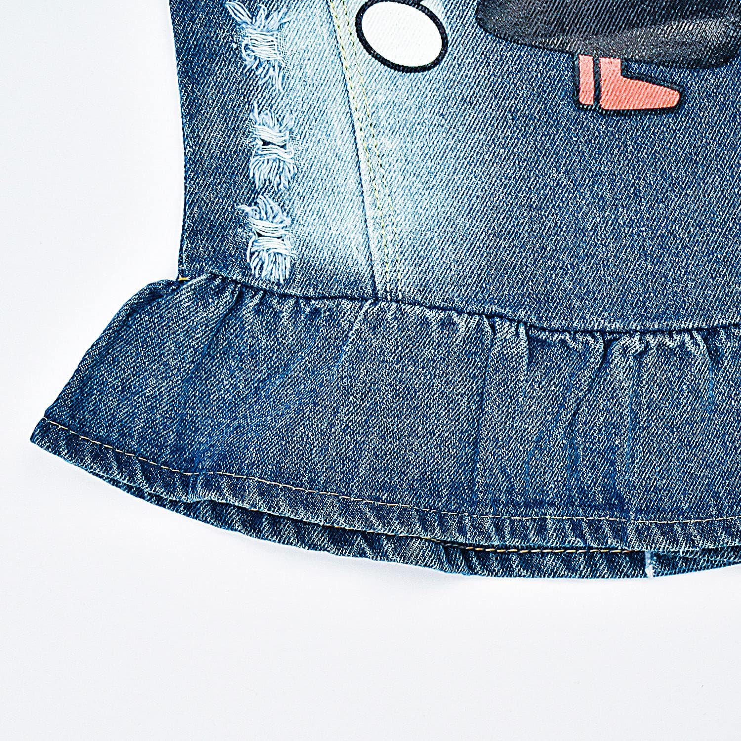 Peacolate 1-4Y Toddler Little Girls Denim Vest Vintage Outerwear Distressed Jean Jacket(Anni, 1-2Y): Clothing, Shoes & Jewelry