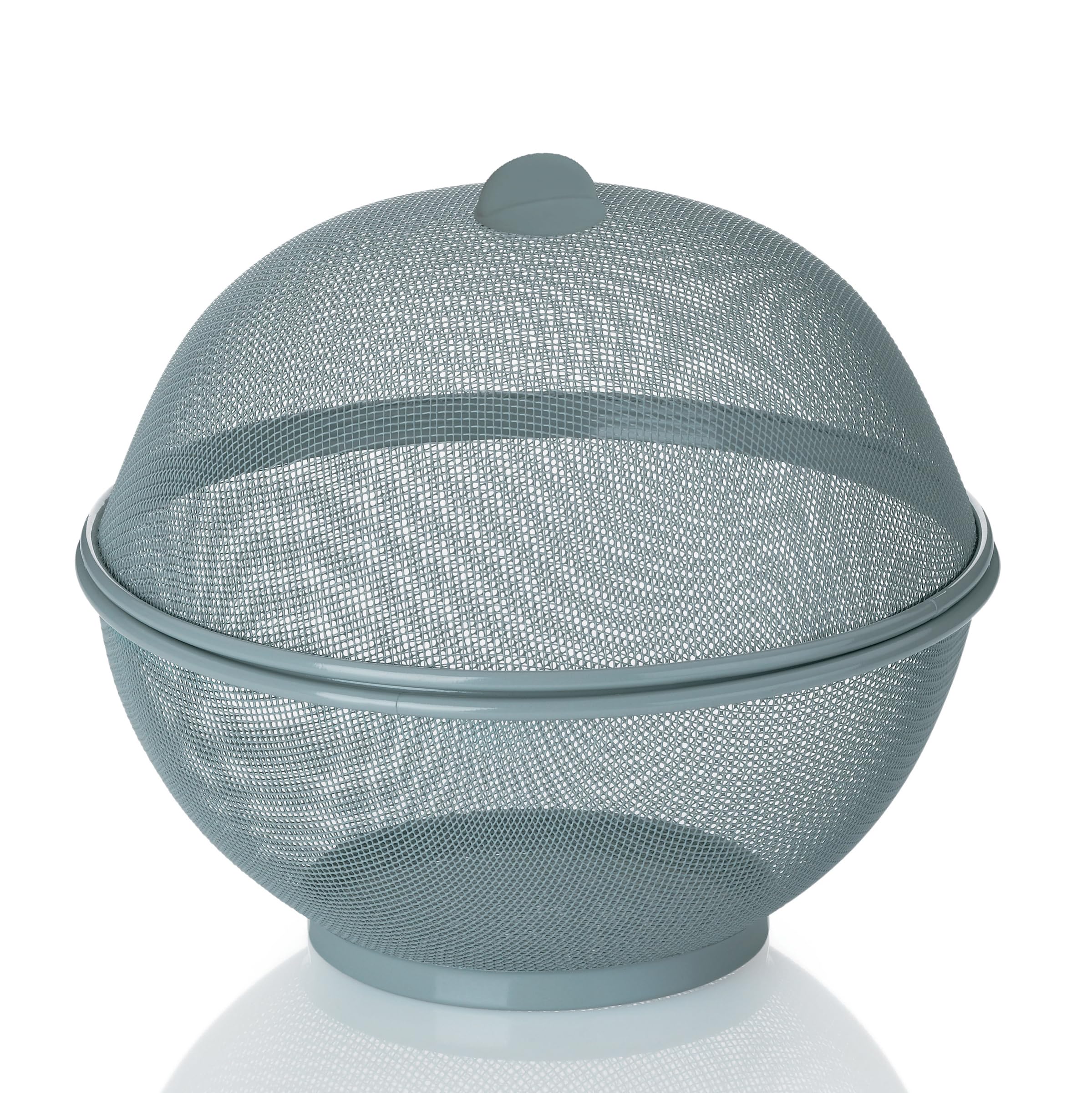 Kela "Como Fruit Basket, Steel, Grey, 26.5 x 24.5 cm