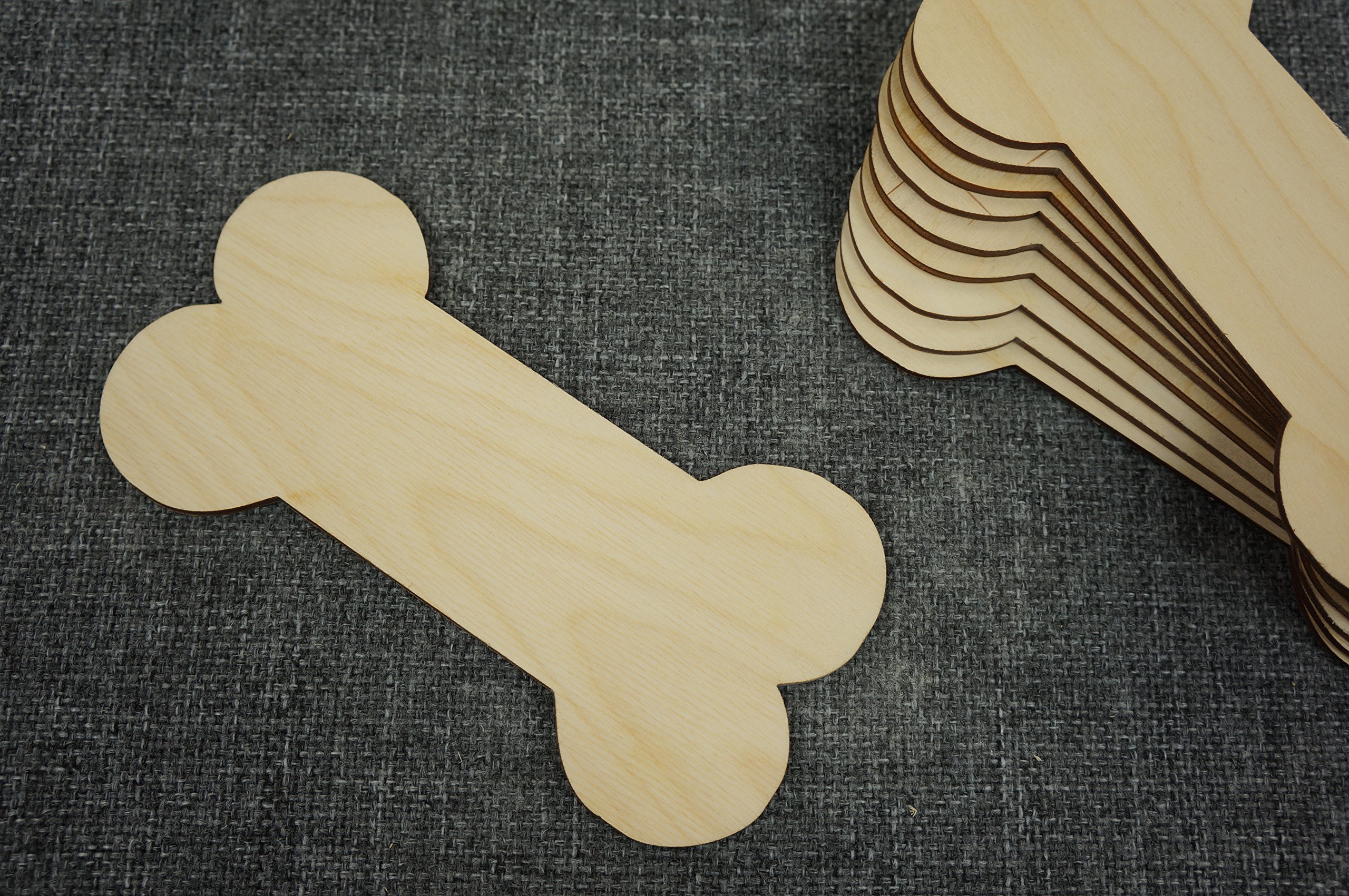 Decocraft 5X Wooden Dog Bone Large Bones Shapes Gift Tags Blank Craft Decoration 15Cm