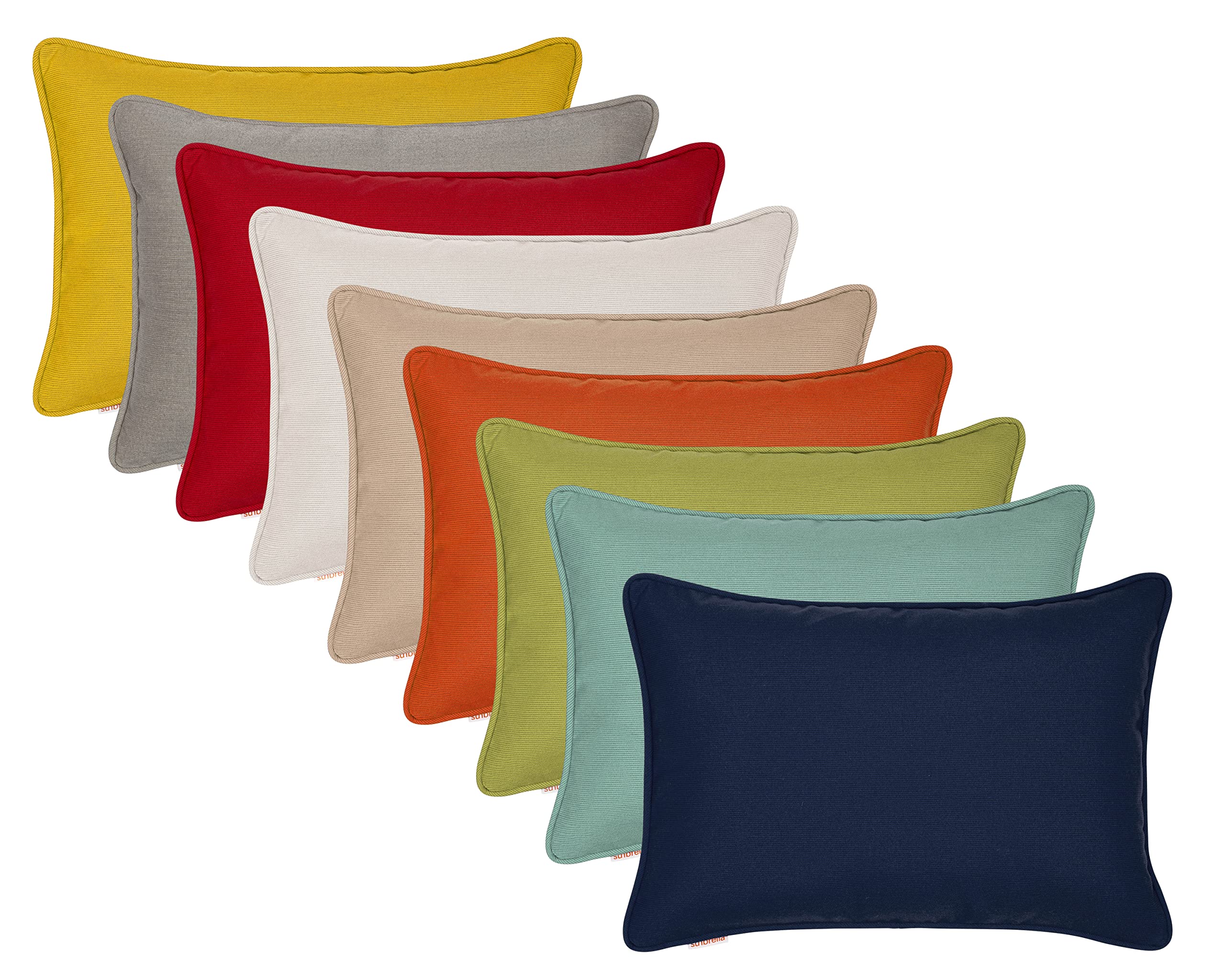 Austin Horn Classics Sunbrella Corded-Edge Indoor/Outdoor Pillow Covers, Decorative Throw Pillow Covers for Your Living Room and Bed, Sunbrella Acrylic Fabric (Set of 2, Denim, 13x20)