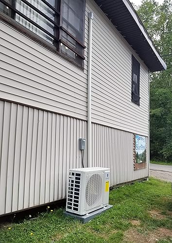 Miniatura 3 de HVAC Premium Juego universal de cubierta decorativa de PVC para aire acondicionado mini split sin conductos, cubierta de tubería, 4 pulgadas de