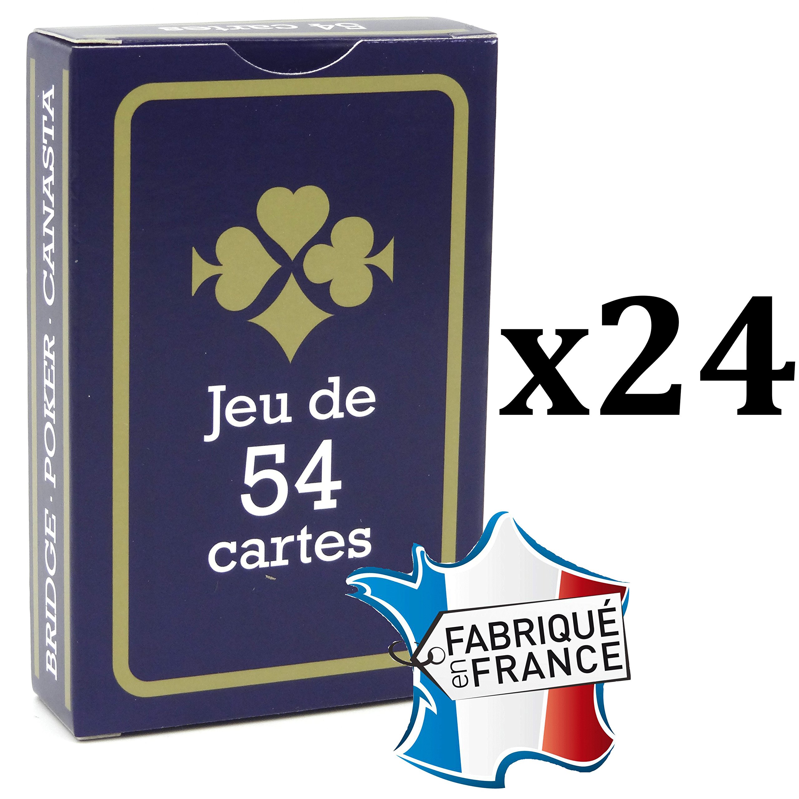 Jeu de 54 Cartes - Gauloise Bleue - Lot de 24