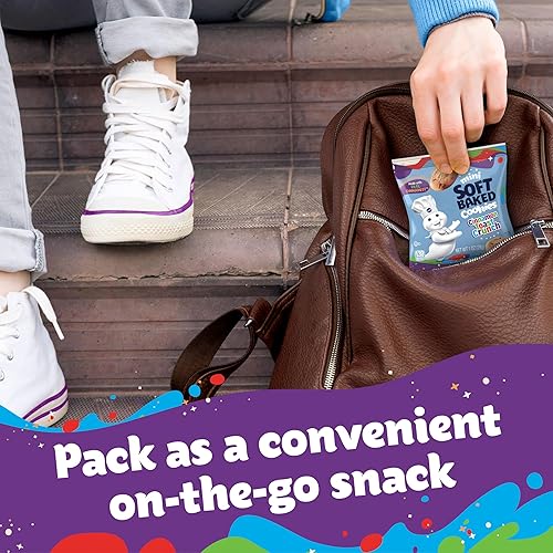 Miniatura 7 de Pillsbury Mini galletas horneadas suaves, tostadas crujientes de canela, hechas con CINNADUST, bolsas de aperitivos, 10 unidades