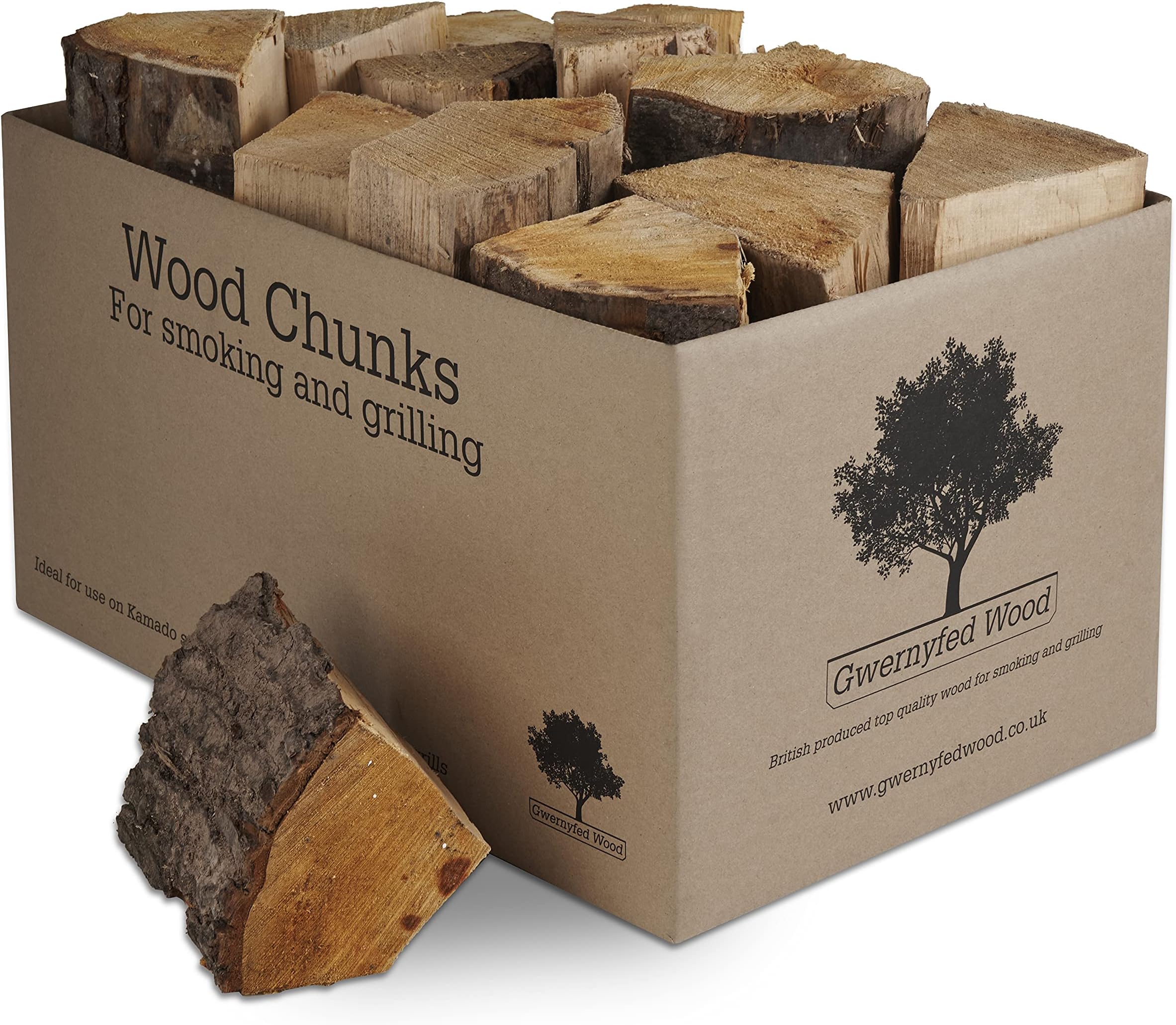 – BBQ Wood Chunks for Smoking Food 7-9KG (8 Great Species to Choose From) Kiln Dried Wood - Chunks for Smoking Food on BBQ’s/Barbeques. Large 25 Litre Box - (Alder)