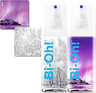Eye Glasses Cleaner Kit with Microfibre Cloth - Odourless Eyeglass Cleaner, Biodegradable Lens Cleaner- Glass Cleaner Spray (Winter forest + Boréal)