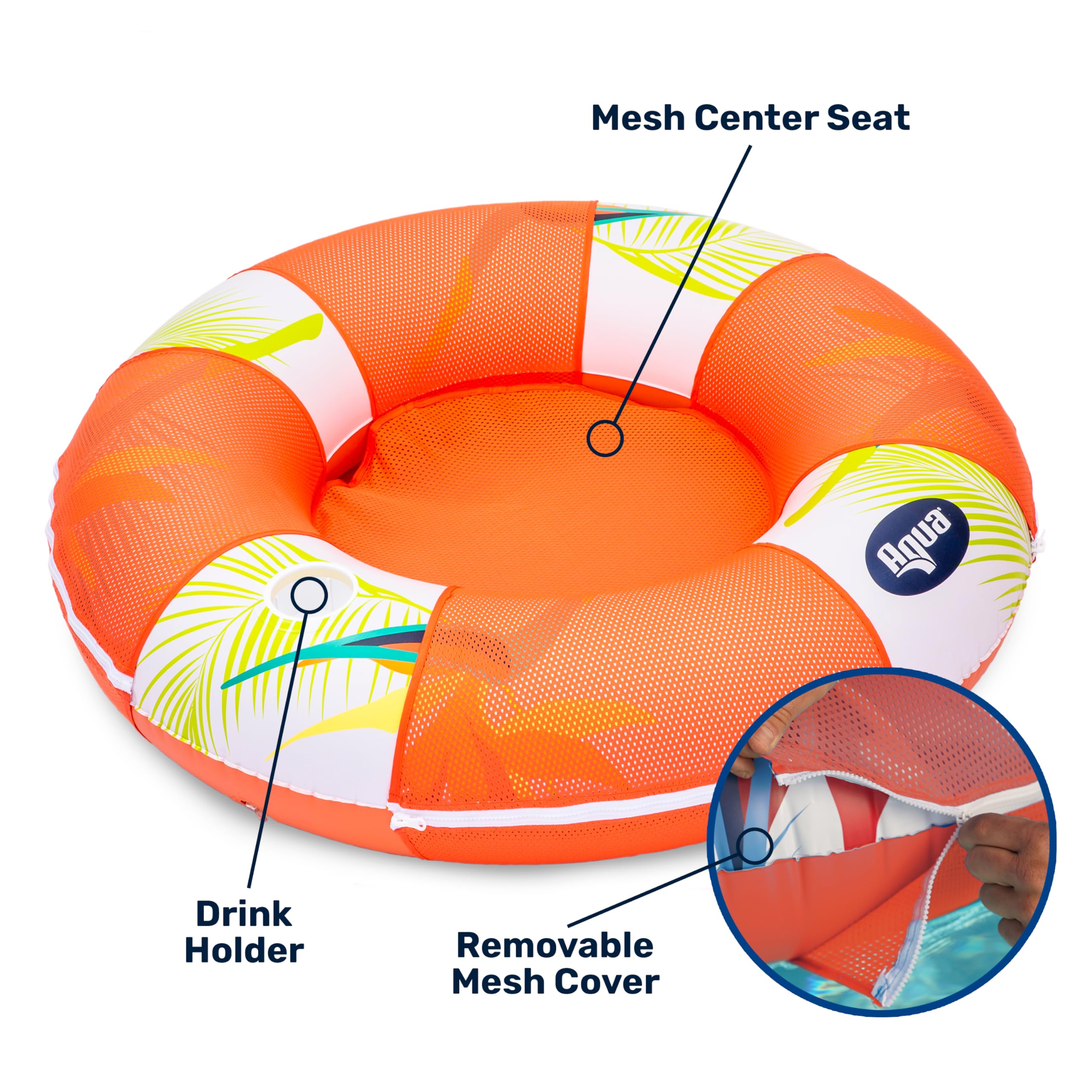 Snapklik.com : New Aqua 36” Birds Of Paradise Pool Hammock Float Tube