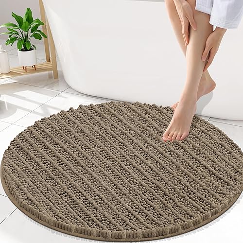 Miniatura 86 de Smiry Alfombras de Baño 24 x 16 pulgadas, Tapetes de Baño de Chenilla Extra Suaves y Absorbentes, Respaldo de Goma Antideslizante, Lavable a Azul