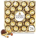 Ferrero Rocher Premium Milk Chocolate Hazelnut, Individually Wrapped Chocolate Gift Box, 24 Count, 10.6 oz