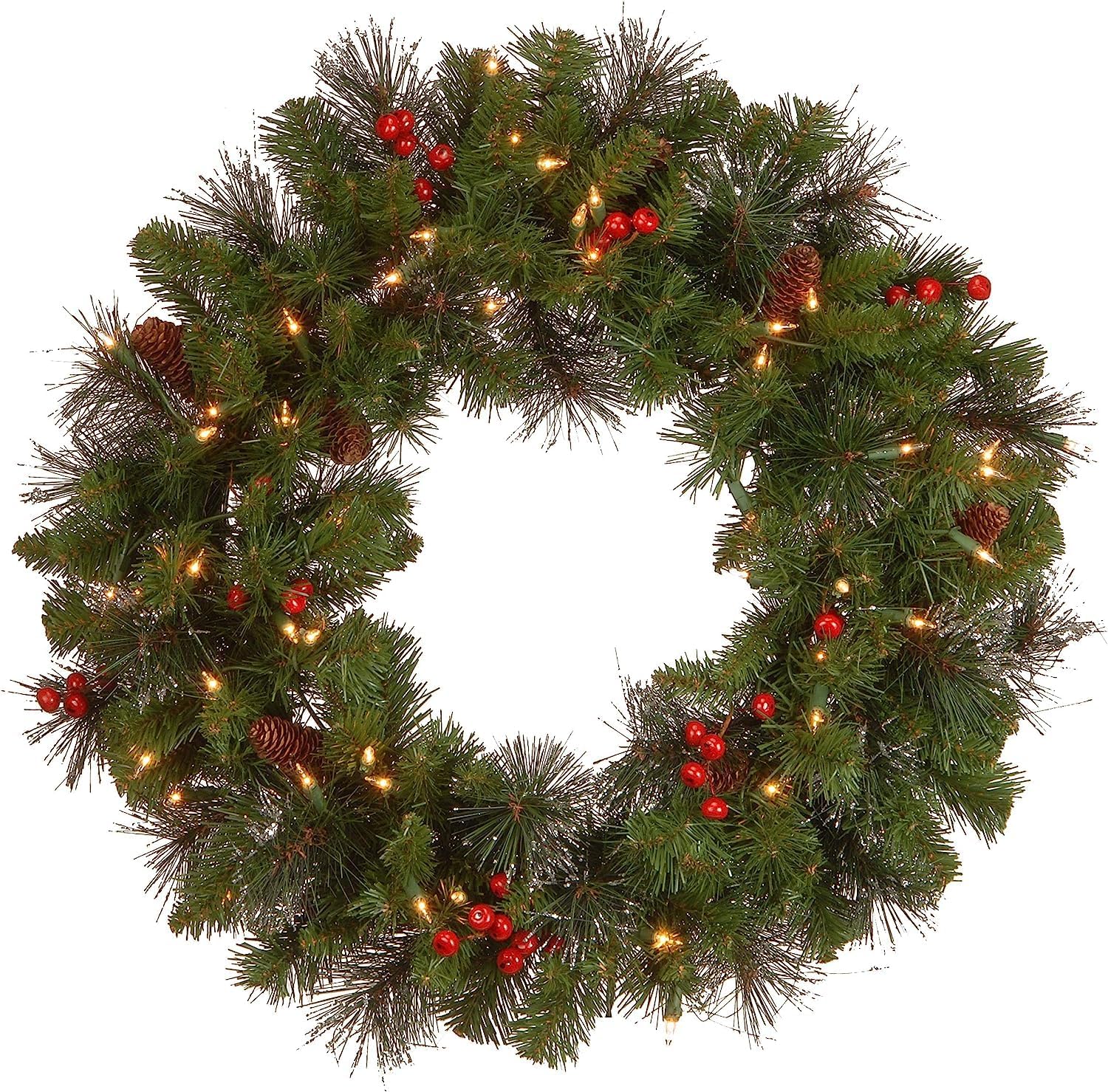 National Tree Company Pre-Lit Artificial Christmas Wreath