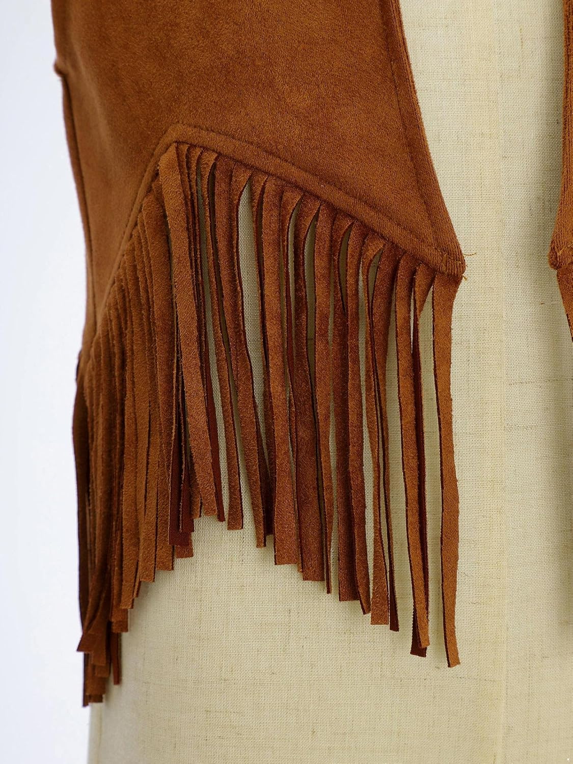 Fringe Faux Suede Jacket – Sleeveless Tassel Vest for Kids