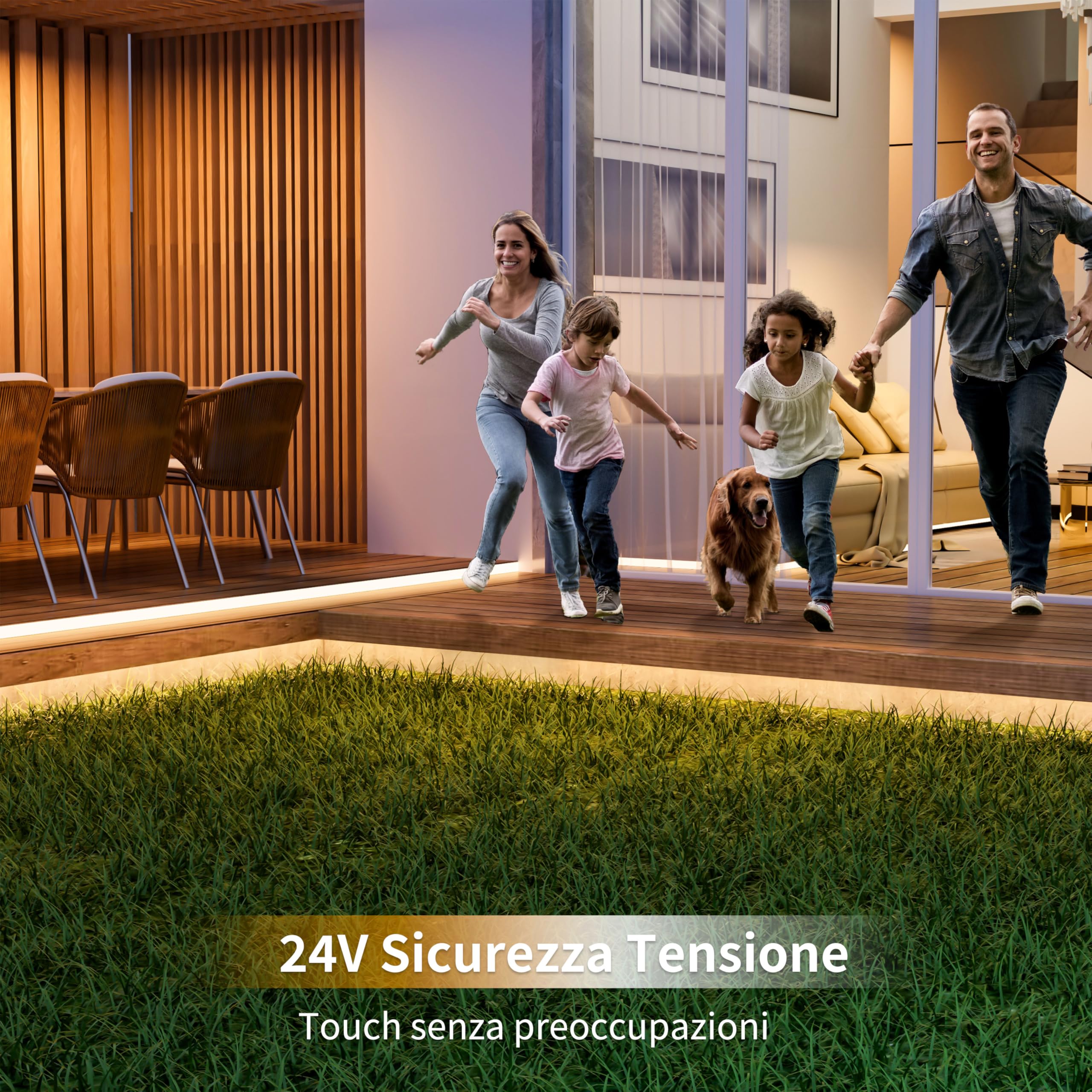 PAUTIX Striscia COB bianco caldo 2700 K impermeabile IP65, 10 m Pro+ 504 luce/m DC24 V CRI93 + nastro LED per casa cucina fai da te con connettore COB da 8 mm (alimentatore non incluso)