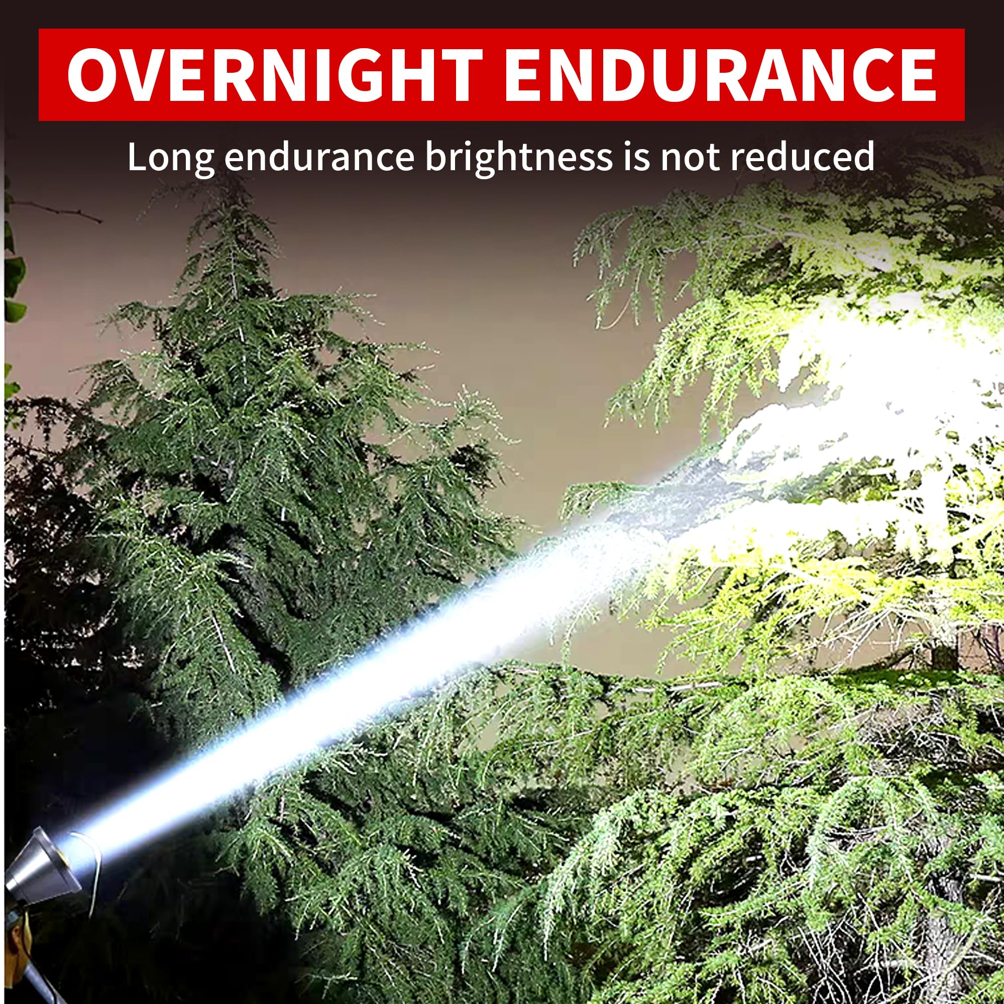 High Power Coon - Luci da caccia con sensore di movimento, torcia a LED per cacciatori, super luminosa, alta luminosità, ricaricabile, impermeabile, per pesca e campeggio
