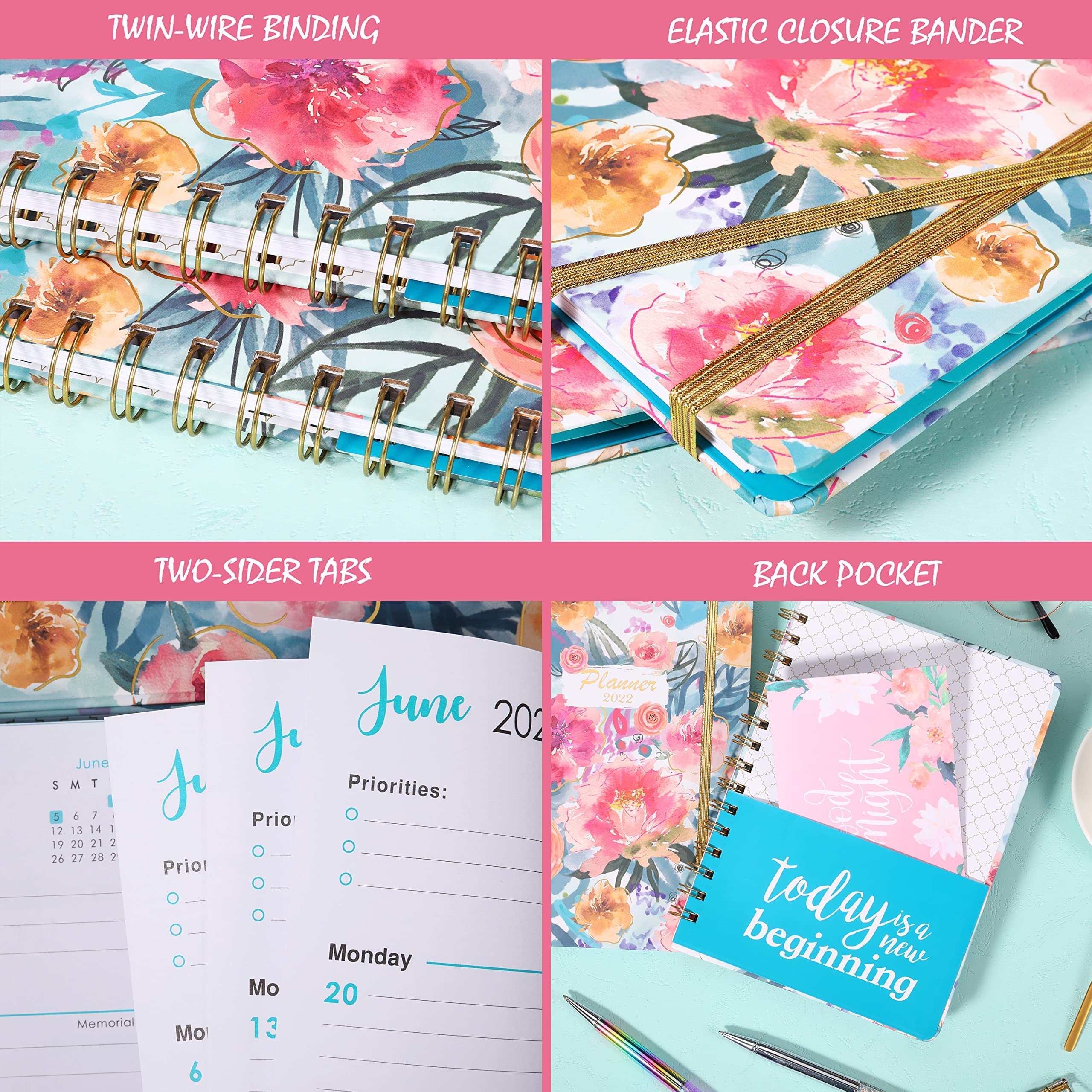 2022 Planner Planner 2022 Weekly Monthly with Tabs, 6.3" x 8.4