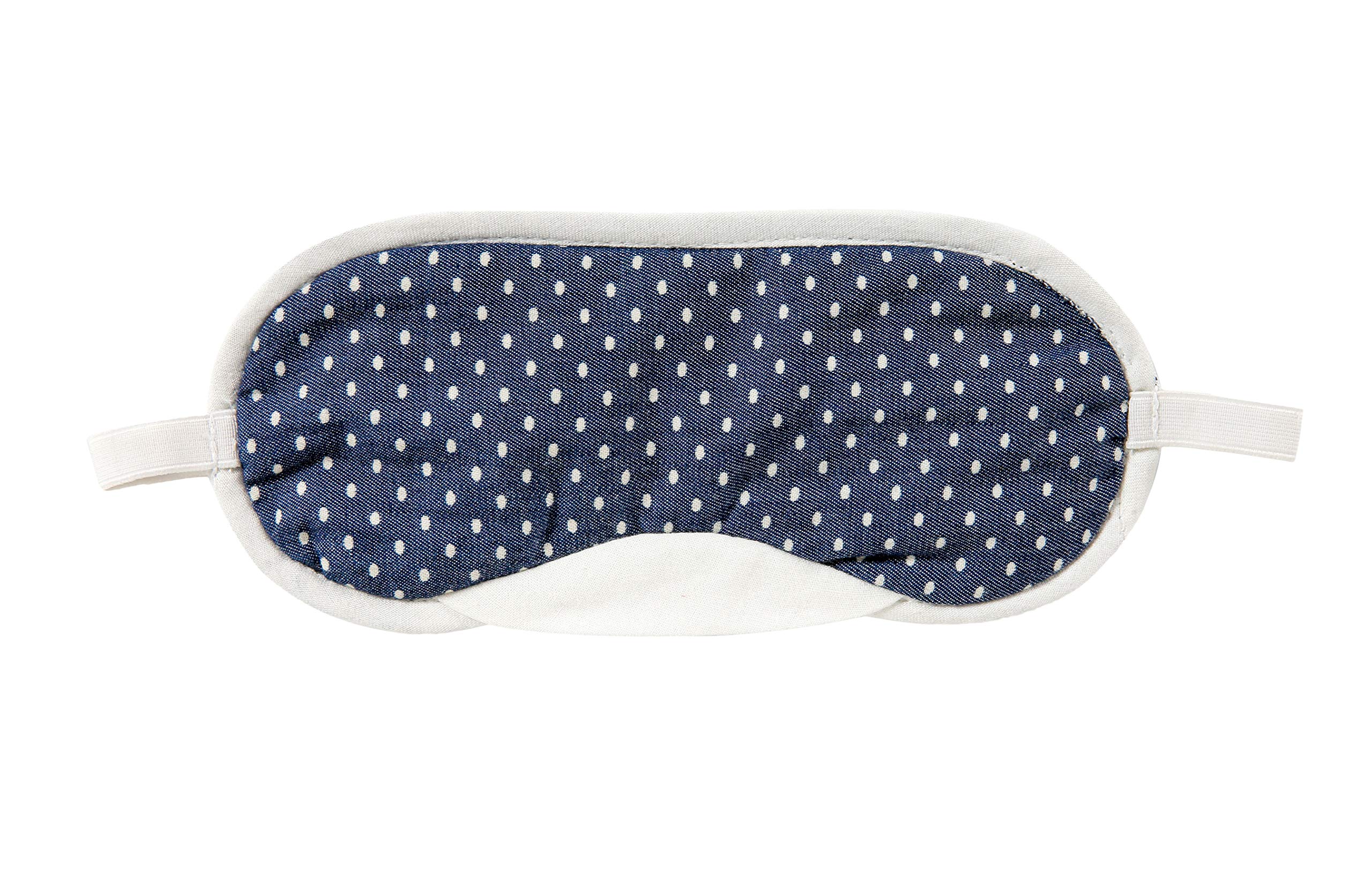 Cotton Eye Mask Organic Lavender For Travel Sleeping Relaxing Spa Meditation With Adjustable Closure Strap |Travel Sleeping Eye Mask (Denim Polkadot, L 20 X W 8 Cm, Pack Of 1)-image-34