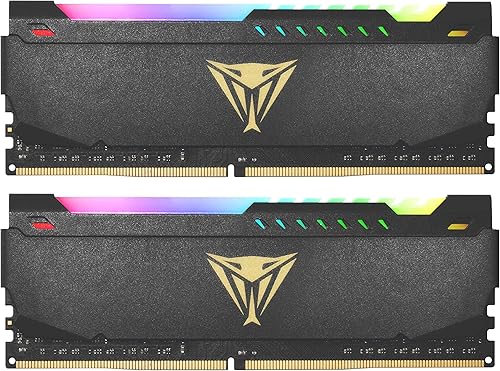Patriot Viper Steel RGB DDR4 RAM 32GB (2X16GB) 3200MHz CL16 UDIMM Kit de memoria para juegos de escritorio - PVSR432G320C6K