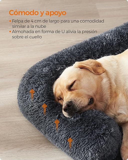 Foto 4 de 7 de Feandrea Cama para Perros, Funda Protectora para Sofá, 122 x 95 x 18 cm