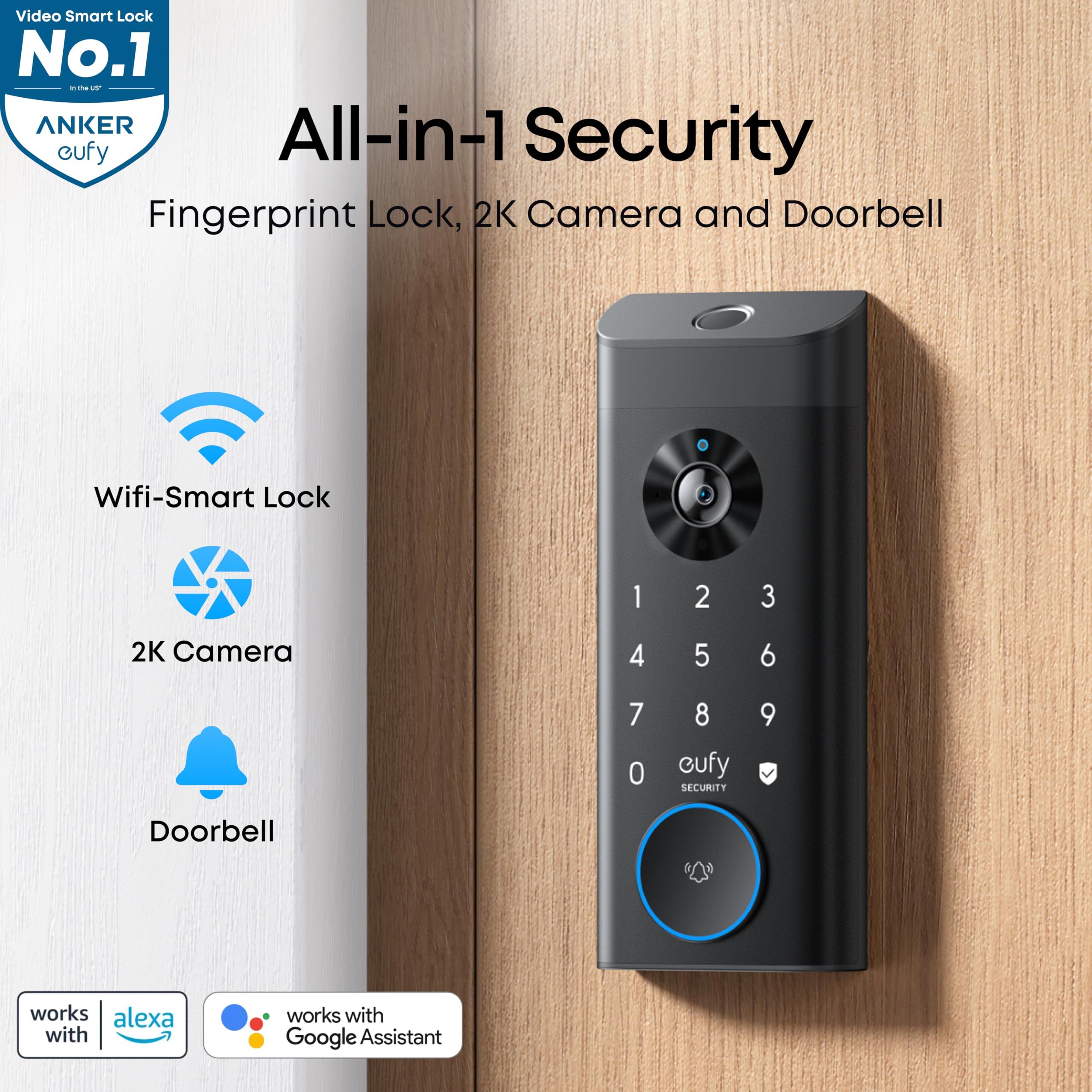 eufy Smart Lock: Video & Fingerprint Keyless Entry -2
