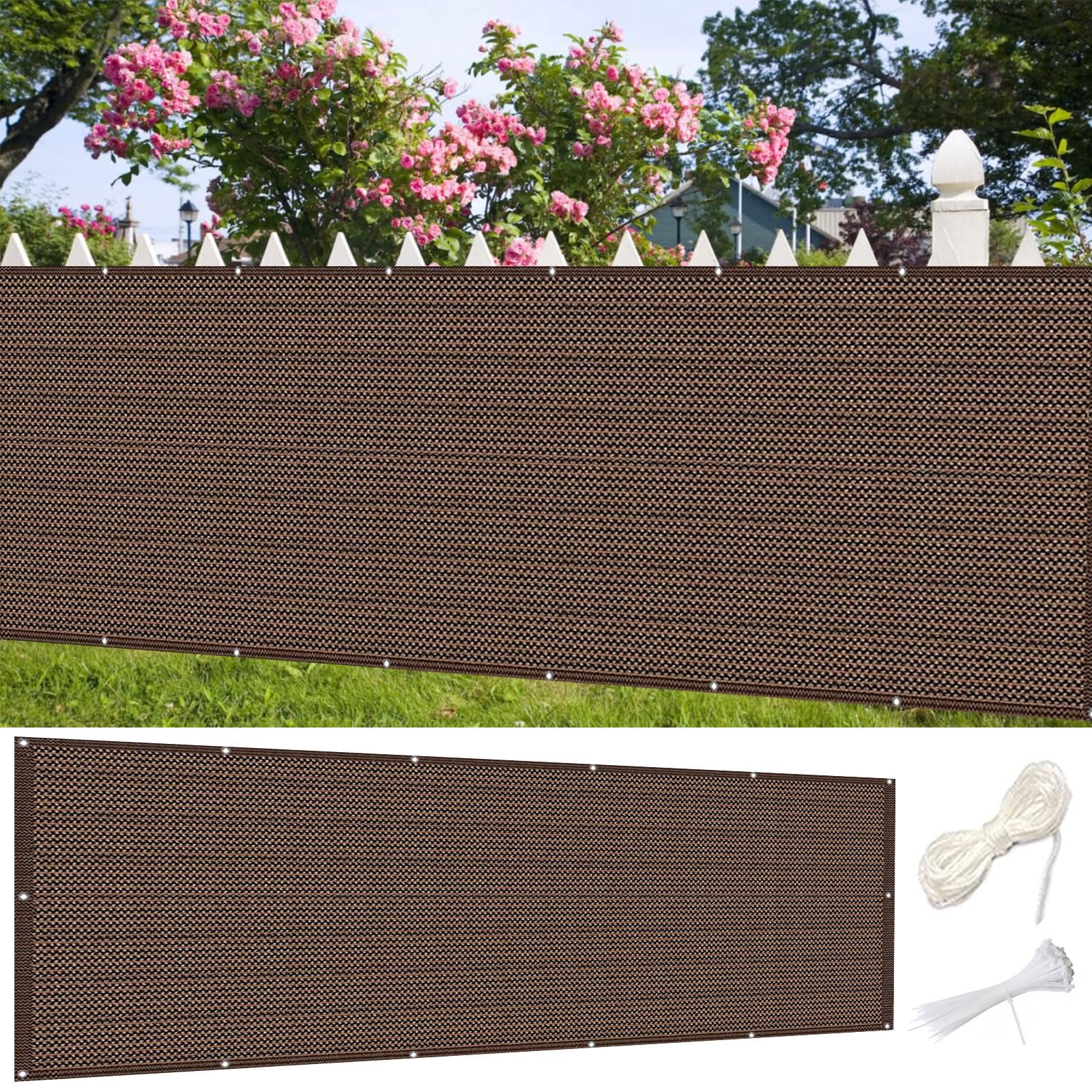 Balkonscherm, Inkijkbescherming 80 x 550 cm Zonwerend Isolatienet