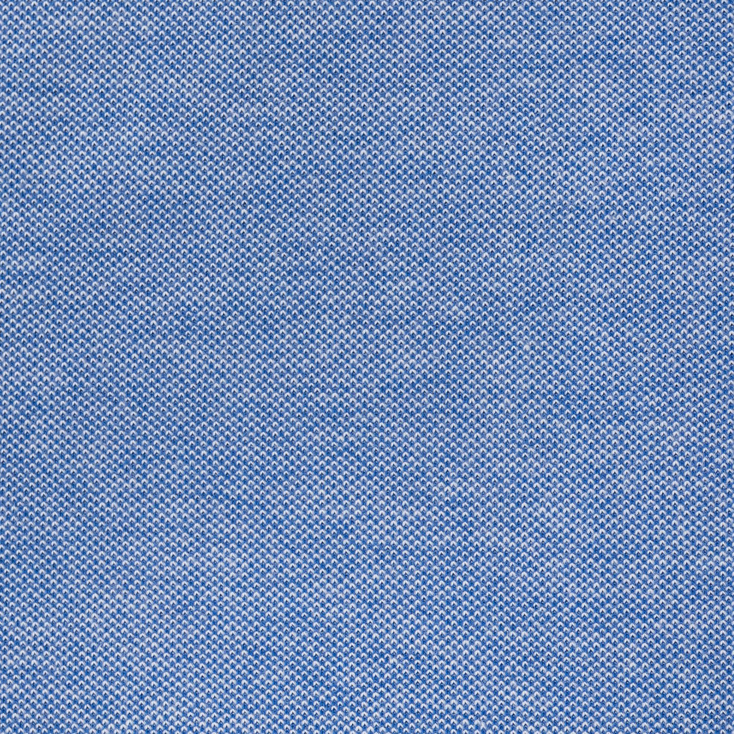 Bottega del Sarto Camicia Celeste Super Slim Fit in Jersey di Cotone Elasticizzato con Collo Francese Sartoriale