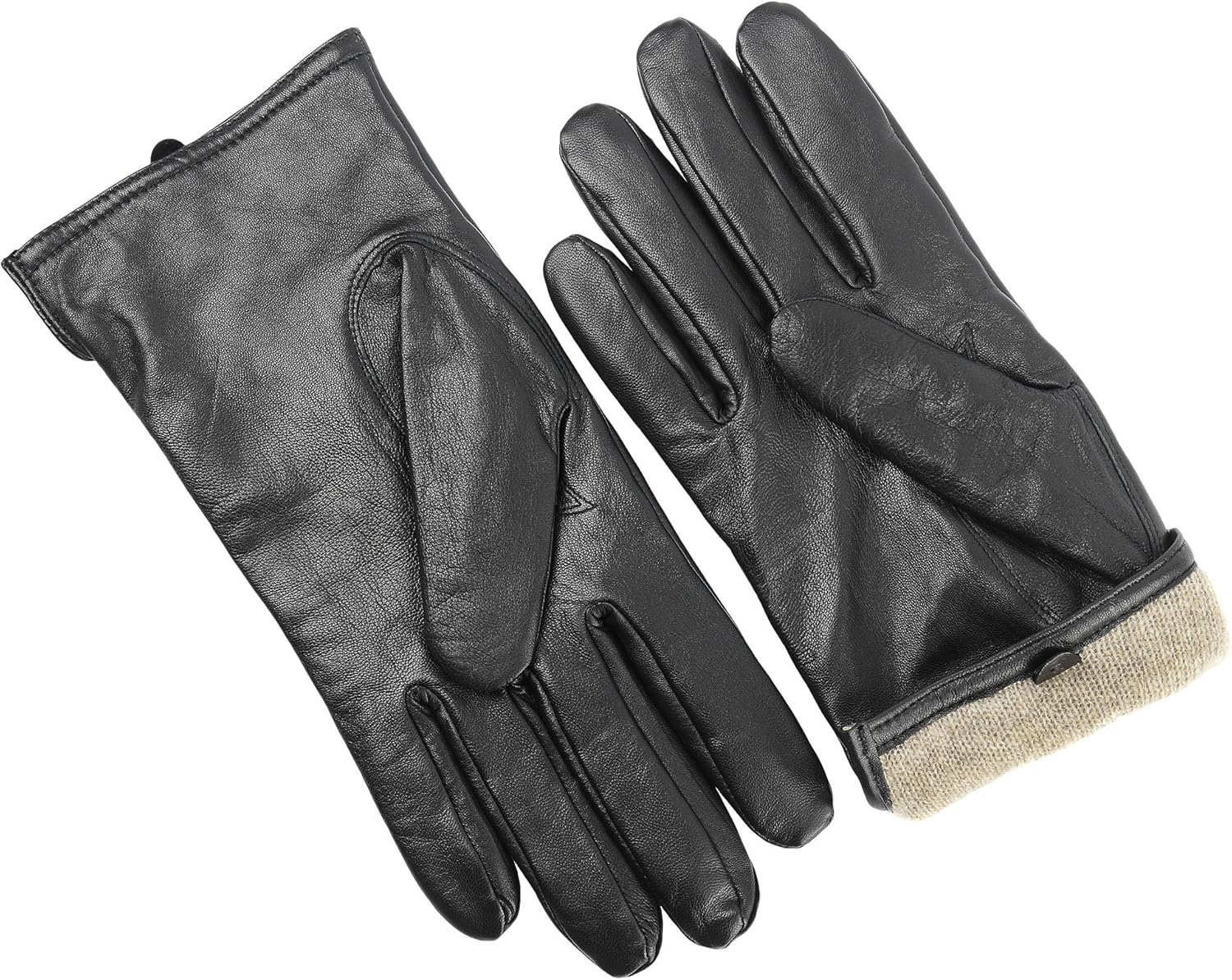 Men's Premium Sheepskin Cashmere Lined Leather Gloves (MCA-BK-L) - Image 7