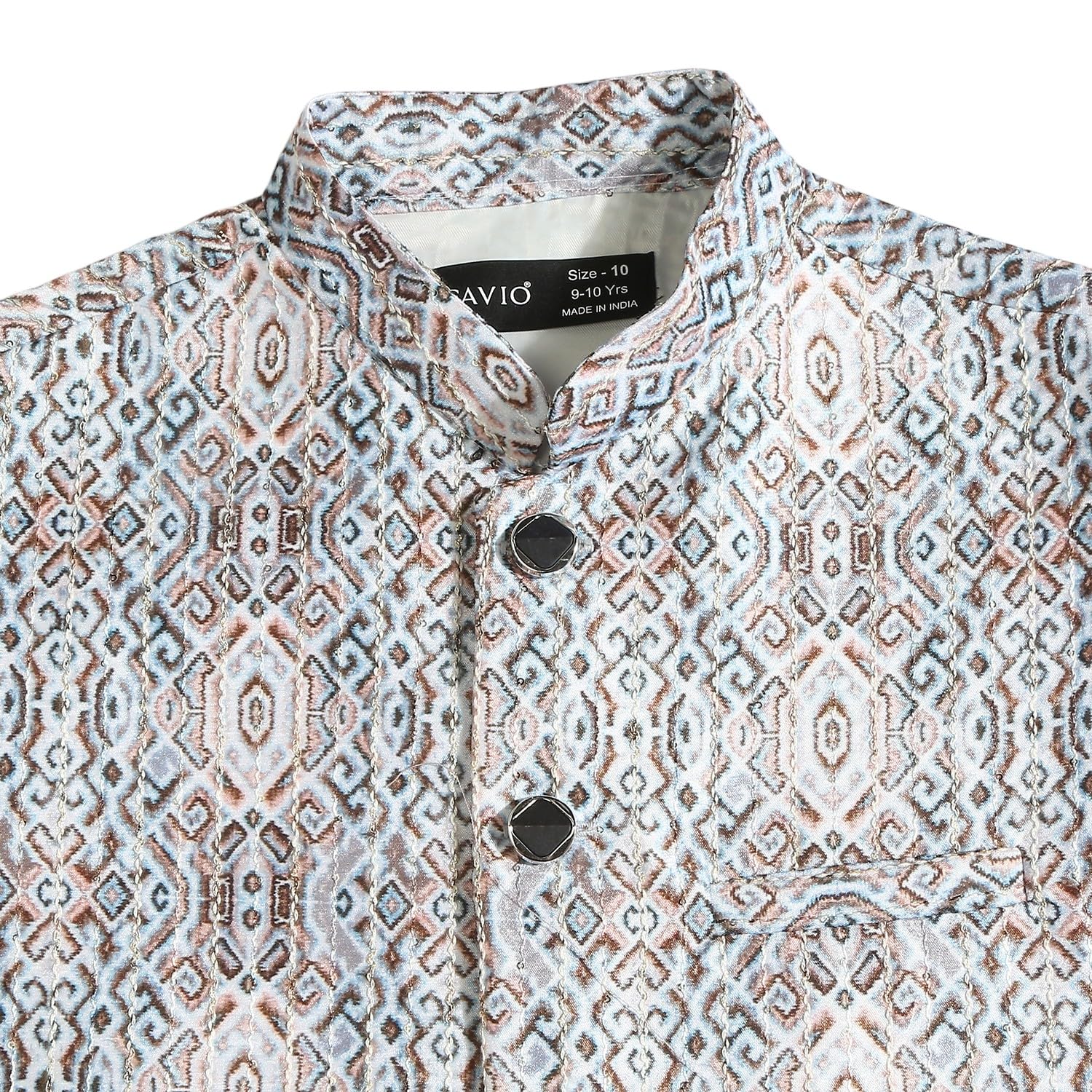 CAVIO Boys Traditionl Embroidered Sequin Nehru Jacket 1
