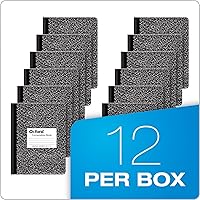 Vista 6 de Oxford Composition Notebooks, Wide Ruled Paper, 9-3/4" x 7-1/2", Black Marble Covers, 100 Sheets, 12 per Pack (63795)